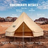 image:imageVEVOR Canvas Tent Bell Yurt 4 Seasons for Camping with Stove Jack Breathable Holds up to 4 People Family Camping Outdoor Hunting Party4m1312ft