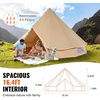 image:imageVEVOR Canvas Tent Bell Yurt 4 Seasons for Camping with Stove Jack Breathable Holds up to 4 People Family Camping Outdoor Hunting Party5m164ft