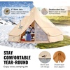image:imageVEVOR Canvas Tent Bell Yurt 4 Seasons for Camping with Stove Jack Breathable Holds up to 4 People Family Camping Outdoor Hunting Party5m164ft