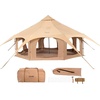 image:imageVEVOR Canvas Tent Bell Yurt 4 Seasons for Camping with Stove Jack Breathable Holds up to 4 People Family Camping Outdoor Hunting Party5m164ftside pole