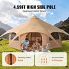 image:imageVEVOR Canvas Tent Bell Yurt 4 Seasons for Camping with Stove Jack Breathable Holds up to 4 People Family Camping Outdoor Hunting Party5m164ftside pole
