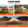 image:imageVEVOR Canvas Tent Bell Yurt 4 Seasons for Camping with Stove Jack Breathable Holds up to 4 People Family Camping Outdoor Hunting Party5m164ftside pole
