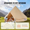 image:imageVEVOR Canvas Tent Bell Yurt 4 Seasons for Camping with Stove Jack Breathable Holds up to 4 People Family Camping Outdoor Hunting Party7m2297ft