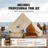 image:imageVEVOR Canvas Tent Bell Yurt 4 Seasons for Camping with Stove Jack Breathable Holds up to 4 People Family Camping Outdoor Hunting Party7m2297ft