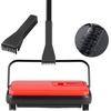 image:imageVEVOR Carpet Sweeper 787 in Sweeping Paths Floor Sweeper Manual Non Electric 300 ml Dustbin Capacity with Comb for Home Office Rugs Hardwood Surfaces Wood Floors Laminate Cleans Dust Pet HairRed