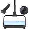 image:imageVEVOR Carpet Sweeper 787 in Sweeping Paths Floor Sweeper Manual Non Electric 300 ml Dustbin Capacity with Comb for Home Office Rugs Hardwood Surfaces Wood Floors Laminate Cleans Dust Pet HairBlue