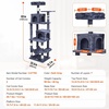 image:imageVEVOR Cat Tree for Indoor Cats 685 Cat Tower with 2 Cat Condos Sisal Scratching Post Hammocks Top Perches Jumping Platforms and Ramp Cat Furniture Activity Center with Hang Balls Light GreyDark Grey