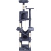 image:imageVEVOR Cat Tree for Indoor Cats 685 Cat Tower with 2 Cat Condos Sisal Scratching Post Hammocks Top Perches Jumping Platforms and Ramp Cat Furniture Activity Center with Hang Balls Light GreyDark Grey
