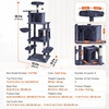 image:imageVEVOR Cat Tree for Indoor Cats 685 Cat Tower with 2 Cat Condos Sisal Scratching Post Hammocks Top Perches Jumping Platforms and Ramp Cat Furniture Activity Center with Hang Balls Light GreyDark Grey