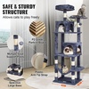 image:imageVEVOR Cat Tree for Indoor Cats 685 Cat Tower with 2 Cat Condos Sisal Scratching Post Hammocks Top Perches Jumping Platforms and Ramp Cat Furniture Activity Center with Hang Balls Light GreyDark Grey