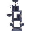 image:imageVEVOR Cat Tree for Indoor Cats 685 Cat Tower with 2 Cat Condos Sisal Scratching Post Hammocks Top Perches Jumping Platforms and Ramp Cat Furniture Activity Center with Hang Balls Light GreyDark Grey
