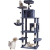 image:imageVEVOR Cat Tree for Indoor Cats 685 Cat Tower with 2 Cat Condos Sisal Scratching Post Hammocks Top Perches Jumping Platforms and Ramp Cat Furniture Activity Center with Hang Balls Light GreyDark Grey