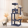 image:imageVEVOR Cat Tree for Indoor Cats 685 Cat Tower with 2 Cat Condos Sisal Scratching Post Hammocks Top Perches Jumping Platforms and Ramp Cat Furniture Activity Center with Hang Balls Light GreyDark Grey