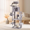 image:imageVEVOR Cat Tree for Indoor Cats 685 Cat Tower with 2 Cat Condos Sisal Scratching Post Hammocks Top Perches Jumping Platforms and Ramp Cat Furniture Activity Center with Hang Balls Light GreyLight Grey