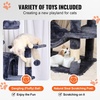 image:imageVEVOR Cat Tree for Indoor Cats 685 Cat Tower with 2 Cat Condos Sisal Scratching Post Hammocks Top Perches Jumping Platforms and Ramp Cat Furniture Activity Center with Hang Balls Light GreyDark Grey