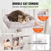 image:imageVEVOR Cat Tree for Indoor Cats 685 Cat Tower with 2 Cat Condos Sisal Scratching Post Hammocks Top Perches Jumping Platforms and Ramp Cat Furniture Activity Center with Hang Balls Light GreyLight Grey