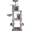 image:imageVEVOR Cat Tree for Indoor Cats 685 Cat Tower with 2 Cat Condos Sisal Scratching Post Hammocks Top Perches Jumping Platforms and Ramp Cat Furniture Activity Center with Hang Balls Light GreyLight Grey