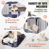 image:imageVEVOR Cat Tree for Indoor Cats 685 Cat Tower with 2 Cat Condos Sisal Scratching Post Hammocks Top Perches Jumping Platforms and Ramp Cat Furniture Activity Center with Hang Balls Light GreyDark Grey