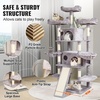 image:imageVEVOR Cat Tree for Indoor Cats 685 Cat Tower with 2 Cat Condos Sisal Scratching Post Hammocks Top Perches Jumping Platforms and Ramp Cat Furniture Activity Center with Hang Balls Light GreyLight Grey