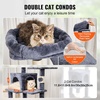 image:imageVEVOR Cat Tree for Indoor Cats 685 Cat Tower with 2 Cat Condos Sisal Scratching Post Hammocks Top Perches Jumping Platforms and Ramp Cat Furniture Activity Center with Hang Balls Light GreyDark Grey