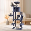 image:imageVEVOR Cat Tree for Indoor Cats 685 Cat Tower with 2 Cat Condos Sisal Scratching Post Hammocks Top Perches Jumping Platforms and Ramp Cat Furniture Activity Center with Hang Balls Light GreyDark Grey