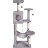 image:imageVEVOR Cat Tree for Indoor Cats 685 Cat Tower with 2 Cat Condos Sisal Scratching Post Hammocks Top Perches Jumping Platforms and Ramp Cat Furniture Activity Center with Hang Balls Light GreyLight Grey
