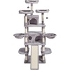 image:imageVEVOR Cat Tree for Indoor Cats 685 Cat Tower with 2 Cat Condos Sisal Scratching Post Hammocks Top Perches Jumping Platforms and Ramp Cat Furniture Activity Center with Hang Balls Light GreyLight Grey
