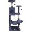 image:imageVEVOR Cat Tree for Indoor Cats 685 Cat Tower with 2 Cat Condos Sisal Scratching Post Hammocks Top Perches Jumping Platforms and Ramp Cat Furniture Activity Center with Hang Balls Light GreyDark Grey