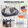 image:imageVEVOR Cat Tree for Indoor Cats 685 Cat Tower with 2 Cat Condos Sisal Scratching Post Hammocks Top Perches Jumping Platforms and Ramp Cat Furniture Activity Center with Hang Balls Light GreyDark Grey
