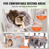 image:imageVEVOR Cat Tree for Indoor Cats 685 Cat Tower with 2 Cat Condos Sisal Scratching Post Hammocks Top Perches Jumping Platforms and Ramp Cat Furniture Activity Center with Hang Balls Light GreyLight Grey