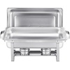 image:imageVEVOR Chafing Dish Buffet Set 8 Qt 6 Pack Stainless Steel Chafer with 6 Full Size Pans Rectangle Catering Warmer Server with Lid Water Pan Stand Fuel Holder for Weddings Parties Banquets SilverSilver