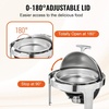 image:imageVEVOR Chafing Dish Buffet Set 8 Qt 6 Pack Stainless Steel Chafer with 6 Full Size Pans Rectangle Catering Warmer Server with Lid Water Pan Stand Fuel Holder for Weddings Parties Banquets SilverSilver