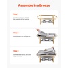 image:imageVEVOR Chafing Dish Buffet Set 8 Qt 6 Pack Stainless Steel Chafer with 6 Full Size Pans Rectangle Catering Warmer Server with Lid Water Pan Stand Fuel Holder for Weddings Parties Banquets SilverGold