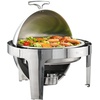 image:imageVEVOR Chafing Dish Buffet Set 8 Qt 6 Pack Stainless Steel Chafer with 6 Full Size Pans Rectangle Catering Warmer Server with Lid Water Pan Stand Fuel Holder for Weddings Parties Banquets SilverSilver