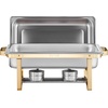 image:imageVEVOR Chafing Dish Buffet Set 8 Qt 6 Pack Stainless Steel Chafer with 6 Full Size Pans Rectangle Catering Warmer Server with Lid Water Pan Stand Fuel Holder for Weddings Parties Banquets SilverGold