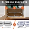 image:imageVEVOR Chafing Dish Buffet Set 8 Qt 6 Pack Stainless Steel Chafer with 6 Full Size Pans Rectangle Catering Warmer Server with Lid Water Pan Stand Fuel Holder for Weddings Parties Banquets SilverSilver