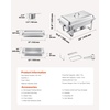 image:imageVEVOR Chafing Dish Buffet Set 8 Qt 6 Pack Stainless Steel Chafer with 6 Full Size Pans Rectangle Catering Warmer Server with Lid Water Pan Stand Fuel Holder for Weddings Parties Banquets SilverSilver