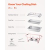 image:imageVEVOR Chafing Dish Buffet Set 8 Qt 6 Pack Stainless Steel Chafer with 6 Full Size Pans Rectangle Catering Warmer Server with Lid Water Pan Stand Fuel Holder for Weddings Parties Banquets SilverRose Gold