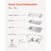 image:imageVEVOR Chafing Dish Buffet Set 8 Qt 6 Pack Stainless Steel Chafer with 6 Full Size Pans Rectangle Catering Warmer Server with Lid Water Pan Stand Fuel Holder for Weddings Parties Banquets SilverSilver