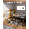 image:imageVEVOR Chafing Dish Buffet Set 8 Qt 6 Pack Stainless Steel Chafer with 6 Full Size Pans Rectangle Catering Warmer Server with Lid Water Pan Stand Fuel Holder for Weddings Parties Banquets SilverGold