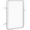 image:imageVEVOR Chain Link Fence Gate 72 x 48 in Adjustable Chain Link Fence Panel Fit 226 ft W x 6 ft H Garden Fence Gate Opening Fencing Gate with Plastic Coating for Farm Black Posts Not IncludedSilver