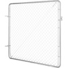 image:imageVEVOR Chain Link Fence Gate 72 x 48 in Adjustable Chain Link Fence Panel Fit 226 ft W x 6 ft H Garden Fence Gate Opening Fencing Gate with Plastic Coating for Farm Black Posts Not IncludedSilver
