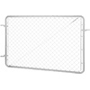 image:imageVEVOR Chain Link Fence Gate 72 x 48 in Adjustable Chain Link Fence Panel Fit 226 ft W x 6 ft H Garden Fence Gate Opening Fencing Gate with Plastic Coating for Farm Black Posts Not IncludedSilver