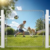 image:imageVEVOR Chain Link Fence Gate 72 x 48 in Adjustable Chain Link Fence Panel Fit 226 ft W x 6 ft H Garden Fence Gate Opening Fencing Gate with Plastic Coating for Farm Black Posts Not IncludedSilver