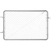 image:imageVEVOR Chain Link Fence Gate 72 x 48 in Adjustable Chain Link Fence Panel Fit 226 ft W x 6 ft H Garden Fence Gate Opening Fencing Gate with Plastic Coating for Farm Black Posts Not IncludedSilver