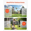 image:imageVEVOR Chain Link Fence Gate 72 x 48 in Adjustable Chain Link Fence Panel Fit 226 ft W x 6 ft H Garden Fence Gate Opening Fencing Gate with Plastic Coating for Farm Black Posts Not IncludedSilver