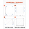 image:imageVEVOR Chain Link Fence Gate 72 x 48 in Adjustable Chain Link Fence Panel Fit 226 ft W x 6 ft H Garden Fence Gate Opening Fencing Gate with Plastic Coating for Farm Black Posts Not IncludedSilver