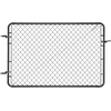 image:imageVEVOR Chain Link Fence Gate 72 x 48 in Adjustable Chain Link Fence Panel Fit 226 ft W x 6 ft H Garden Fence Gate Opening Fencing Gate with Plastic Coating for Farm Black Posts Not IncludedBlack