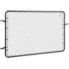 image:imageVEVOR Chain Link Fence Gate 72 x 48 in Adjustable Chain Link Fence Panel Fit 226 ft W x 6 ft H Garden Fence Gate Opening Fencing Gate with Plastic Coating for Farm Black Posts Not IncludedBlack