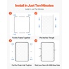 image:imageVEVOR Chain Link Fence Gate 72 x 48 in Adjustable Chain Link Fence Panel Fit 226 ft W x 6 ft H Garden Fence Gate Opening Fencing Gate with Plastic Coating for Farm Black Posts Not IncludedSilver